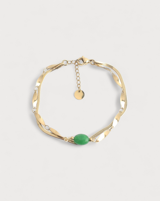 Noralie - Armband - Naturstein - Edelstahl