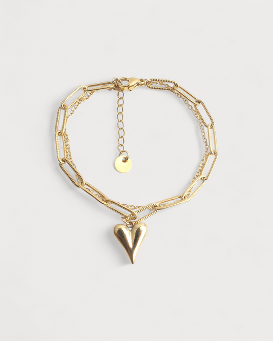 Chunky Heart - Armband - Edelstahl