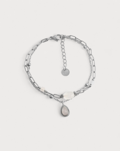 Kela - Armband - Naturstein - Edelstahl