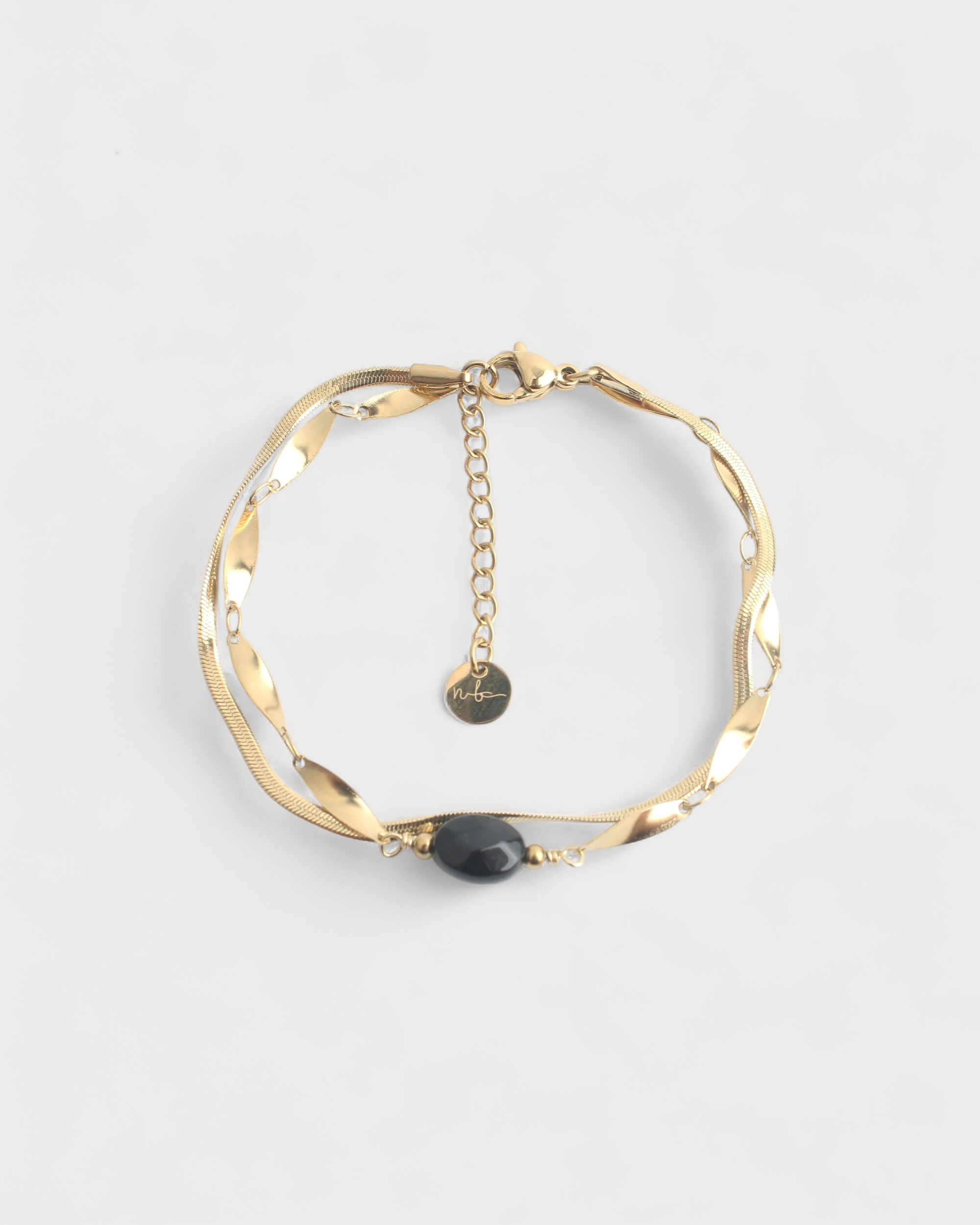 Noralie - Armband - Naturstein - Edelstahl