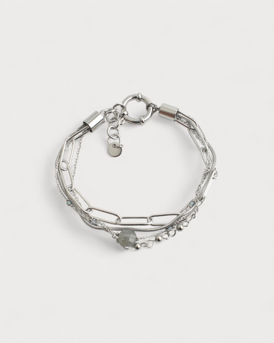 Eloise - Armband - Naturstein - 4 Schichten - Edelstahl