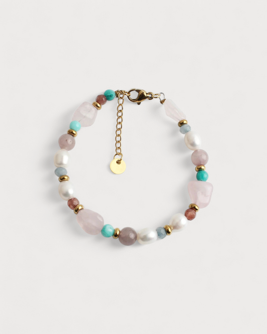 Ellie - Armband - Naturstein -  Edelstahl