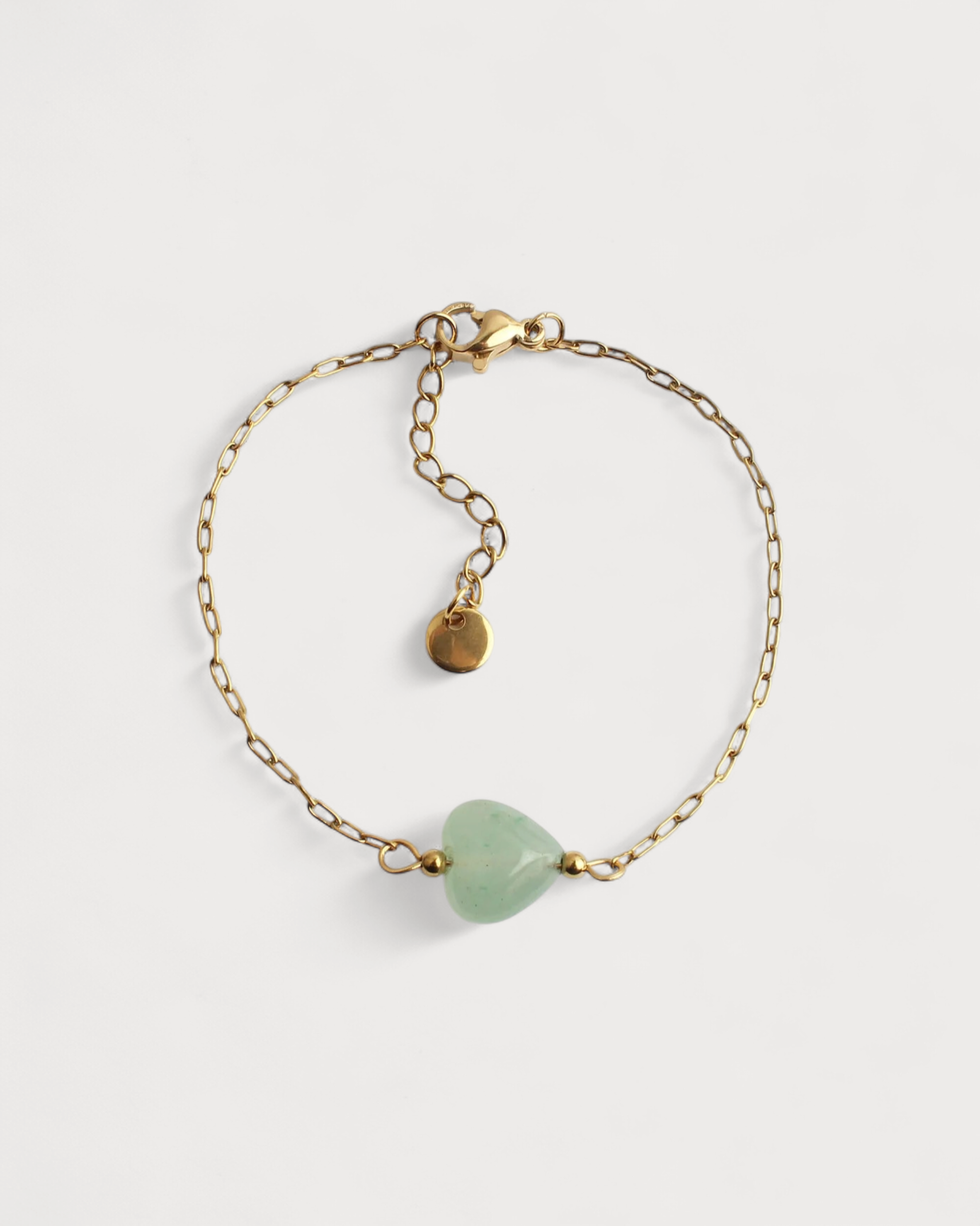 Natural Heart - Armband - Naturstein - Edelstahl