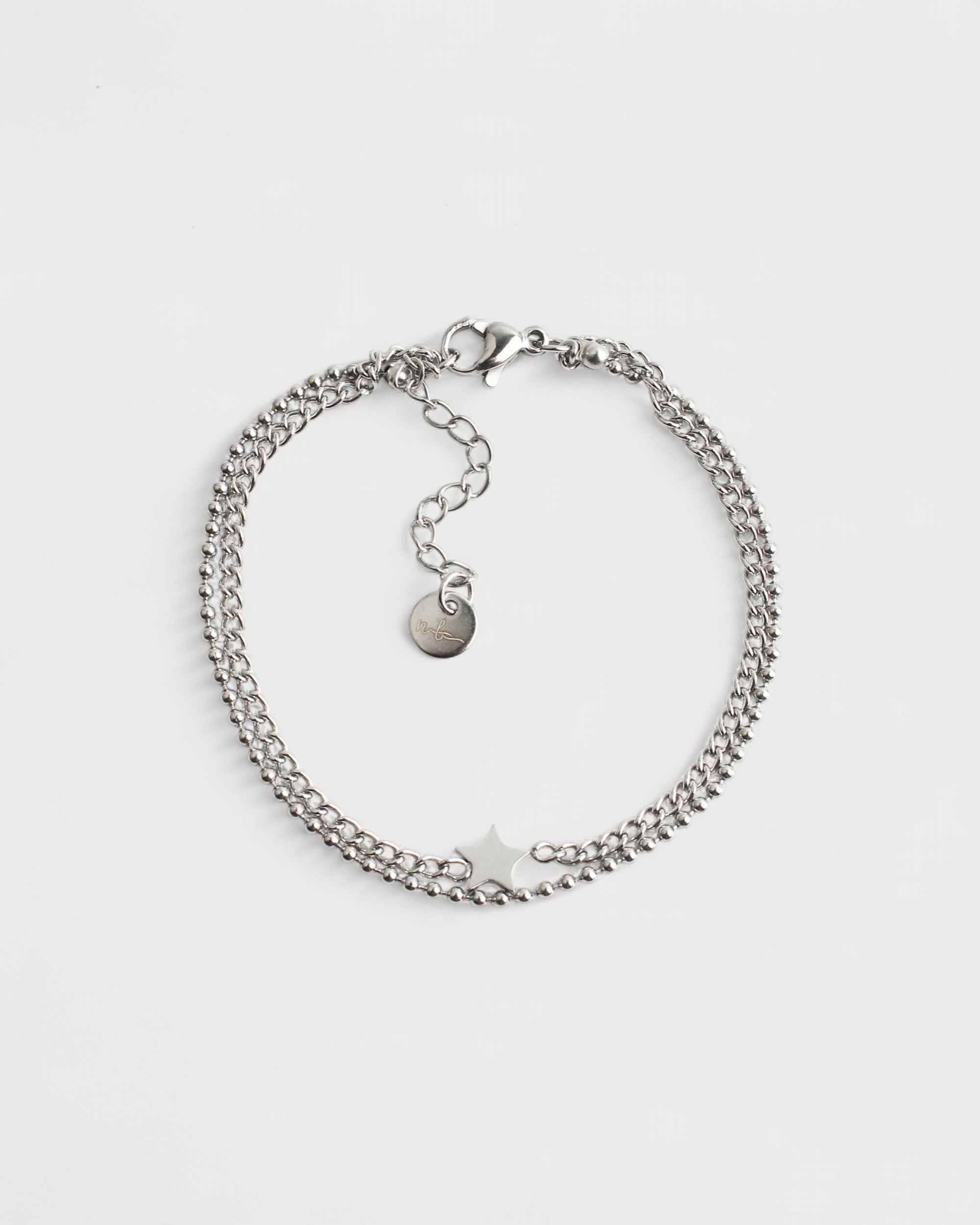 Minimalistischer Stern - Armband - 2 Schichten - Edelstahl