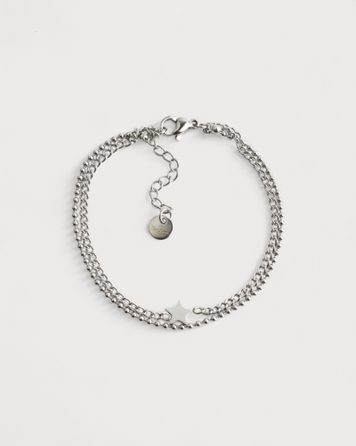 Minimalistischer Stern - Armband - 2 Schichten - Edelstahl
