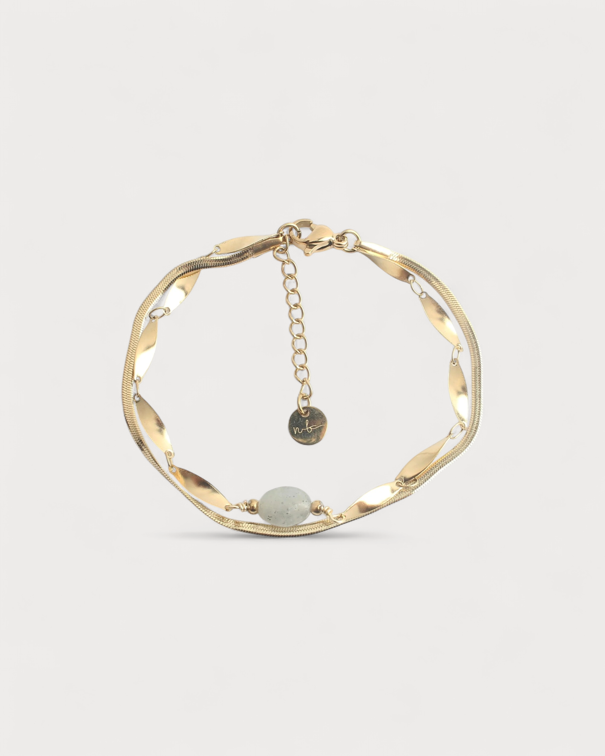 Noralie - Armband - Naturstein - Edelstahl