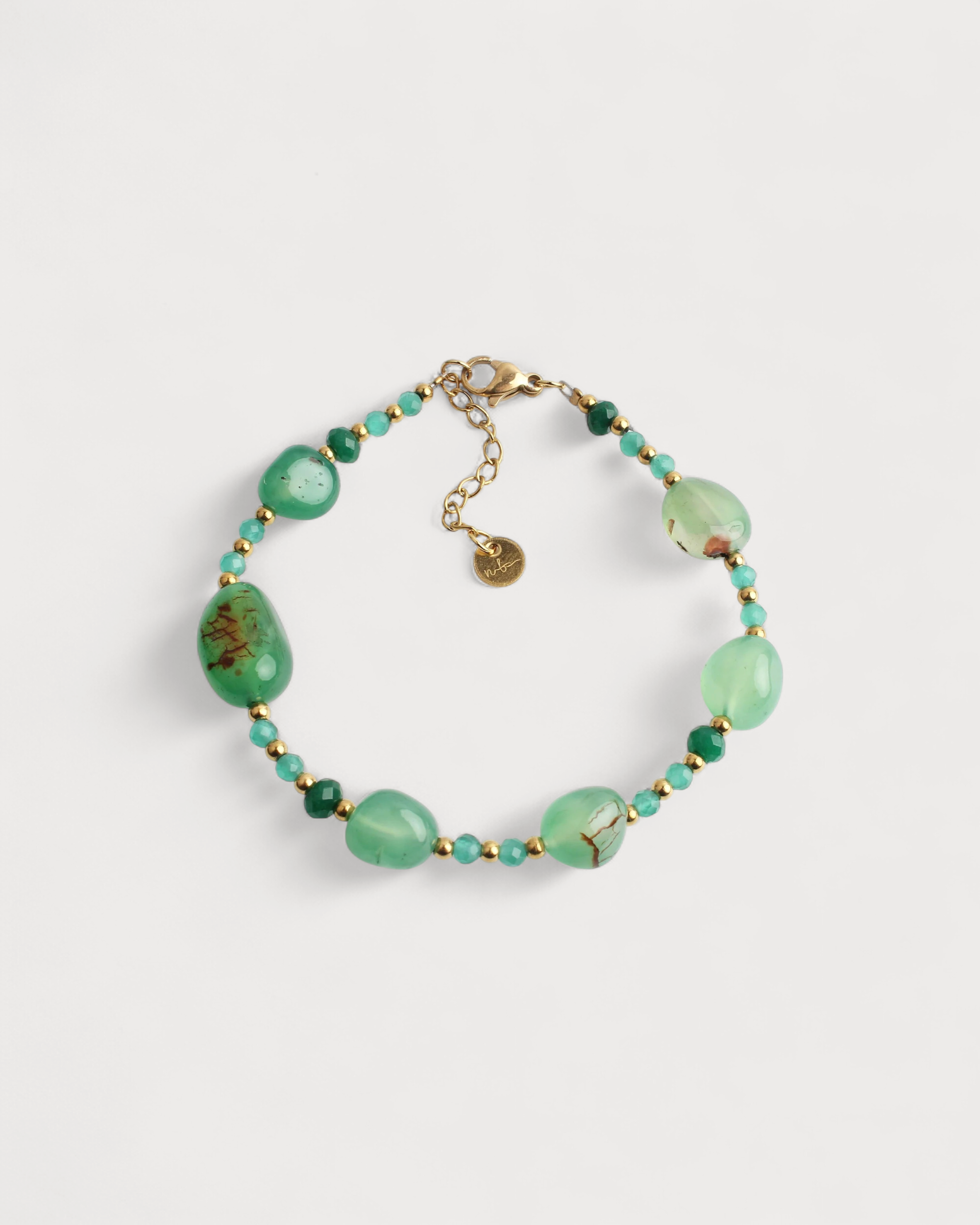 Indy - Armband - Naturstein - Edelstahl