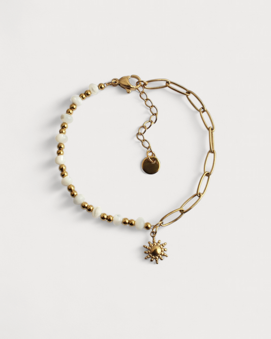 Muschel und Kette - Armband - Edelstahl