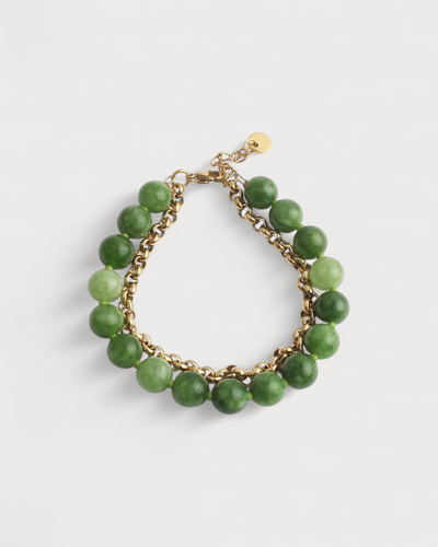 Big Stone - Armband - 2 Schichten - Edelstahl