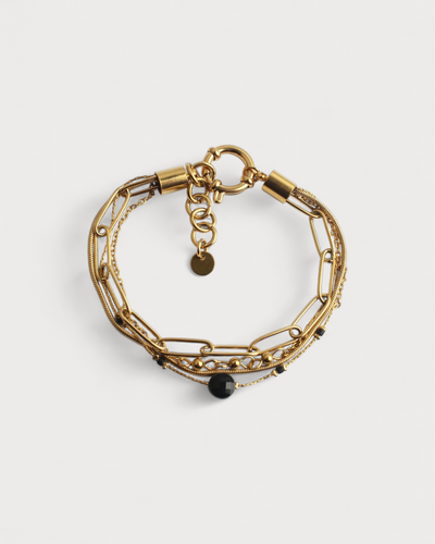 Eloise - Armband - Naturstein - 4 Schichten - Edelstahl