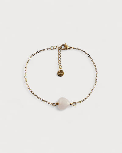 Natural Heart - Armband - Naturstein - Edelstahl