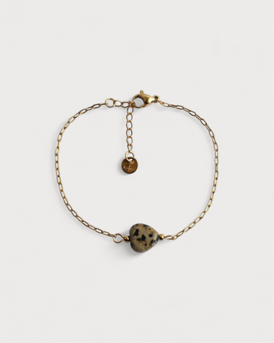 Natural Heart - Armband - Naturstein - Edelstahl