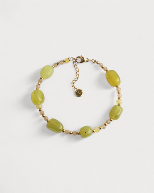 Indy - Armband - Naturstein - Edelstahl