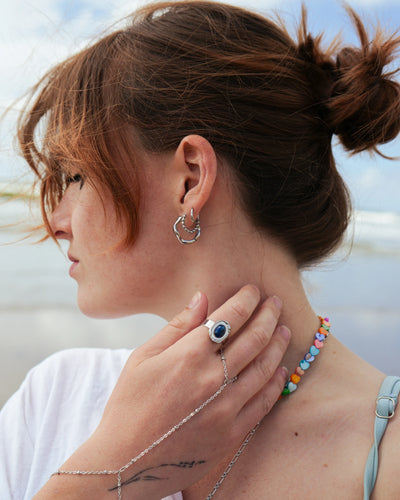 Salomé - Ring - Naturstein - Edelstahl - Verstellbar