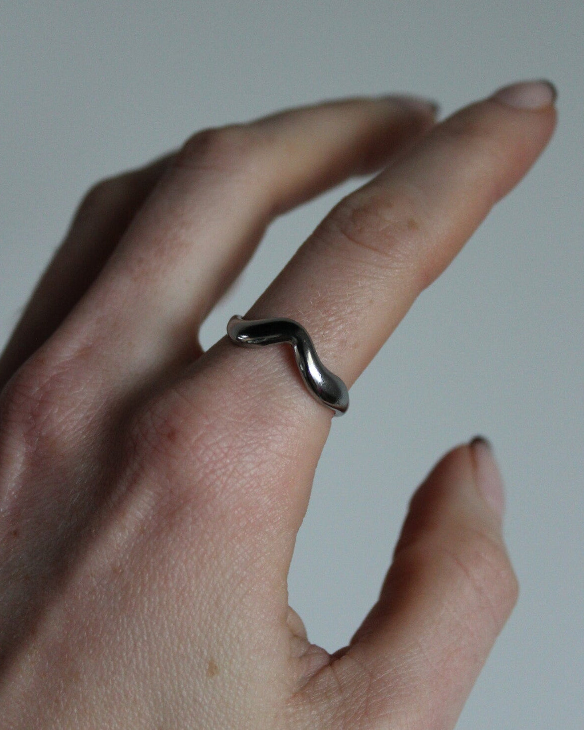 Waves - Ring - Edelstahl - Verstellbar
