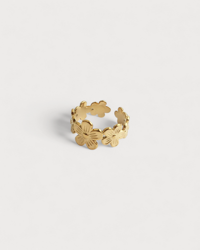 Big Daisy Flower - Ring - Edelstahl - verstellbar