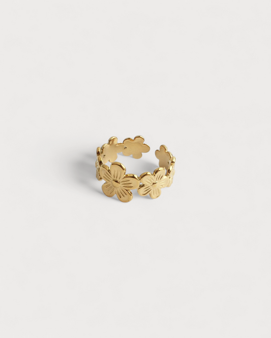 Big Daisy Flower - Ring - Edelstahl - verstellbar