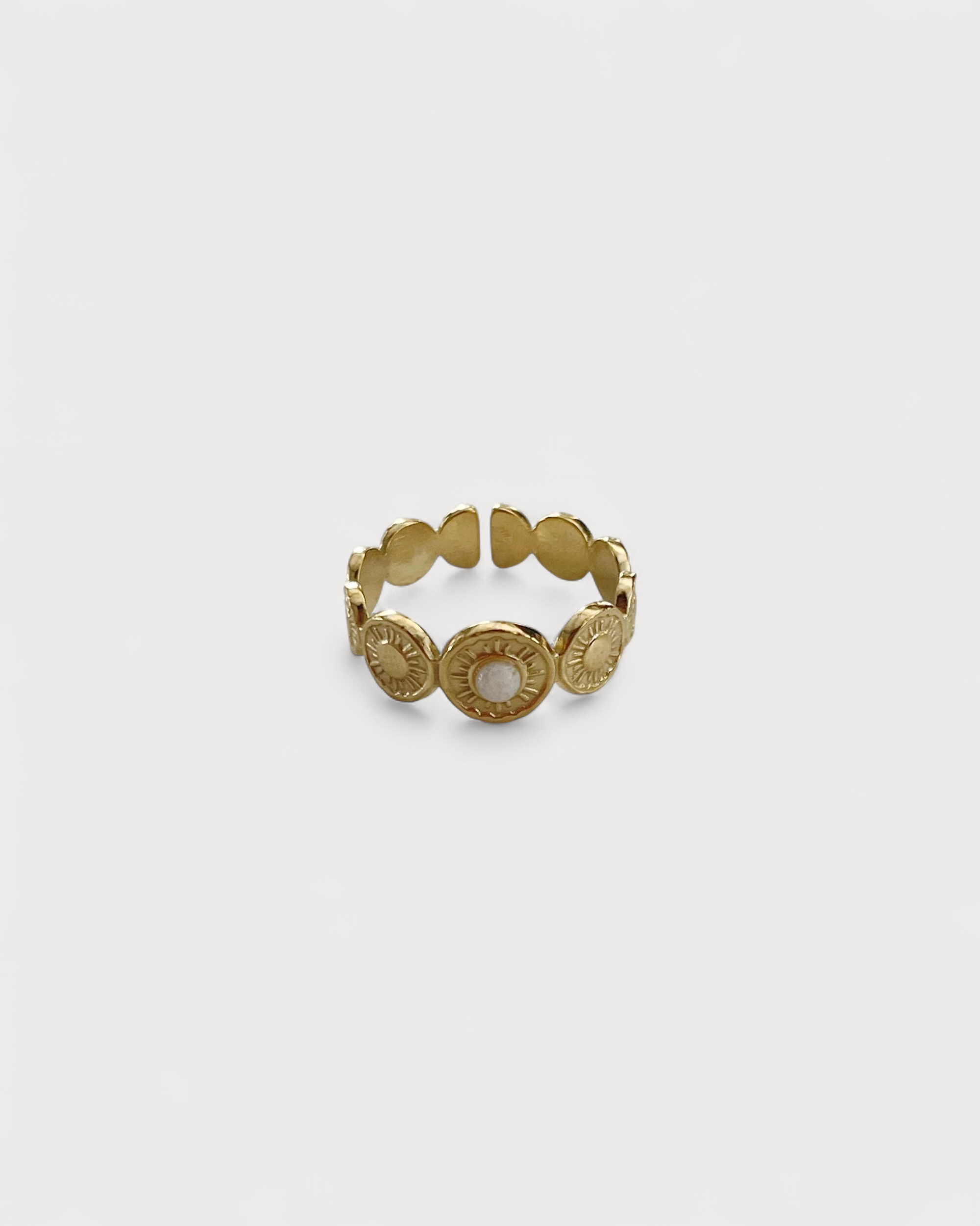 Mariana - Ring - Naturstein - Edelstahl - verstellbar