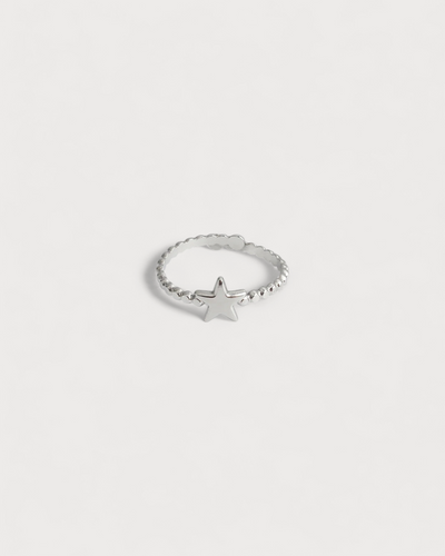 Kleiner Stern - Ring - Edelstahl - verstellbar