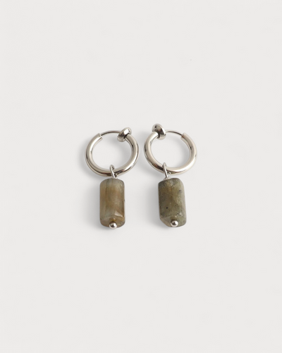 Liora - Ohrringe - Clip-On - Naturstein - Edelstahl