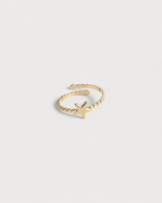 Kleiner Stern - Ring - Edelstahl - verstellbar