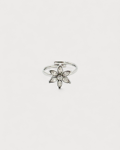 Shiny flower - Ring - Edelstahl - verstellbar