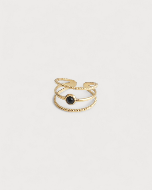 Aarya - Ring - Naturstein - Edelstahl - Verstellbar