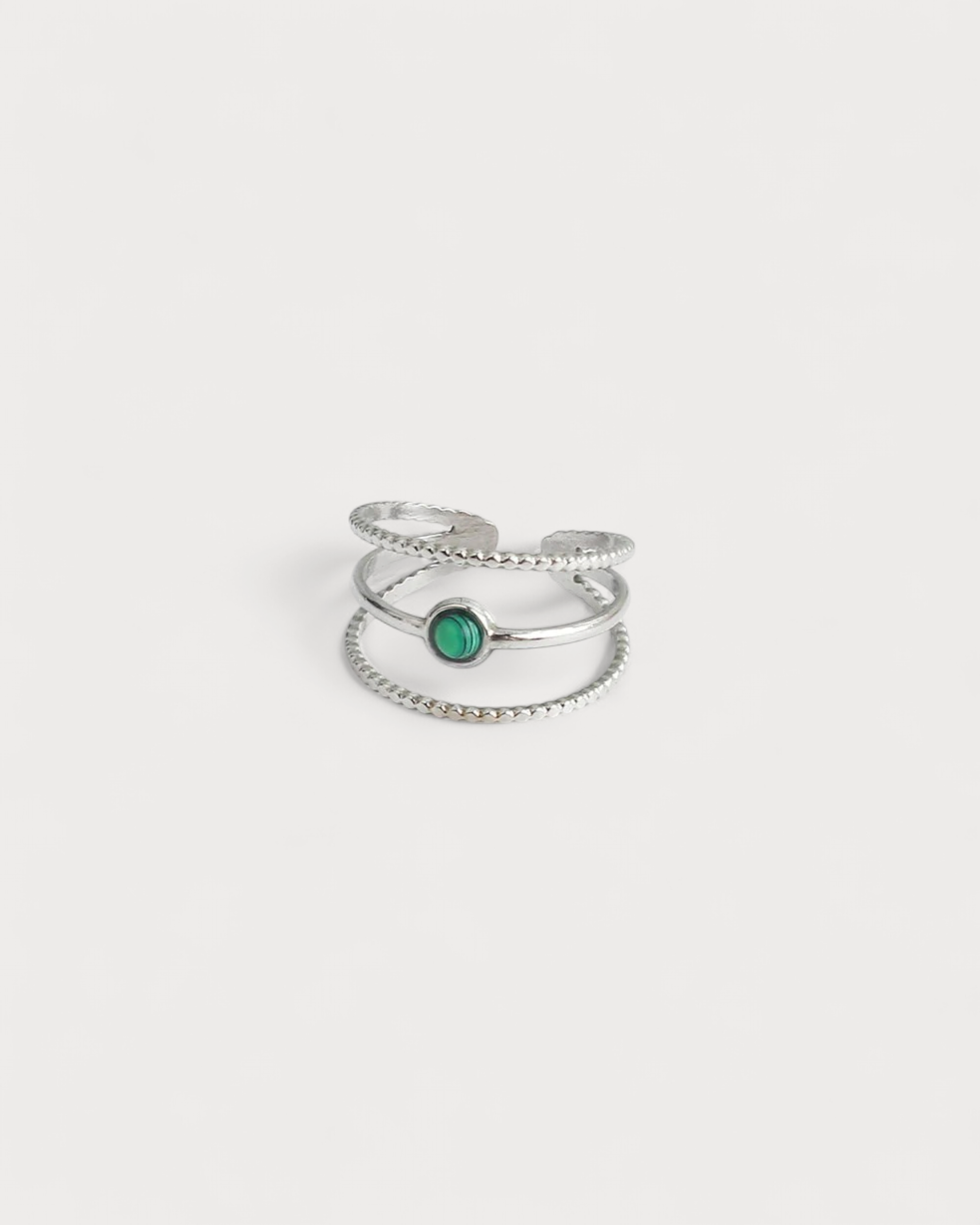 Aarya - Ring - Naturstein - Edelstahl - Verstellbar