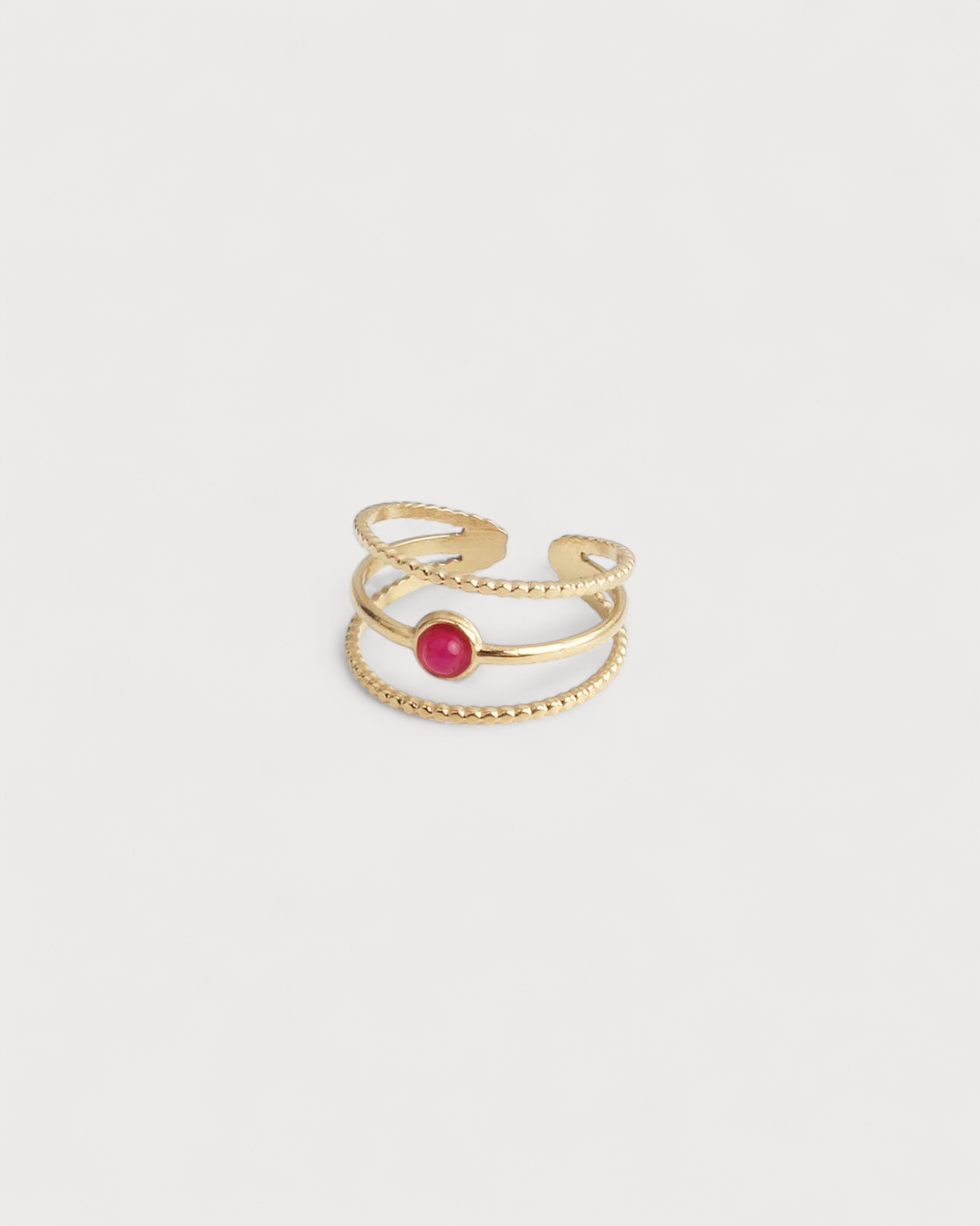 Aarya - Ring - Naturstein - Edelstahl - Verstellbar