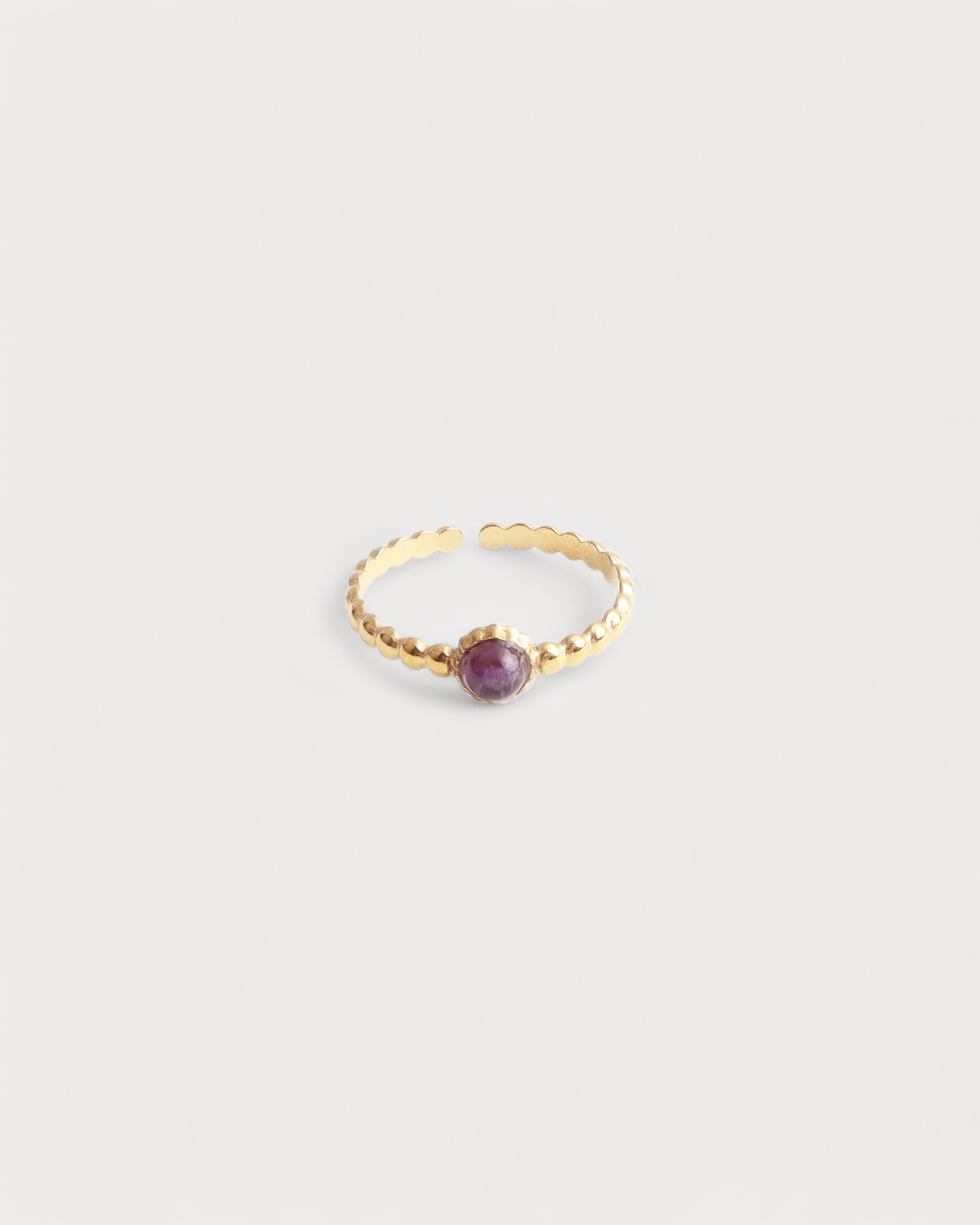 Nadine - Ring - Edelstahl - Verstellbar - Naturstein