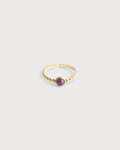 Nadine - Ring - Edelstahl - Verstellbar - Naturstein