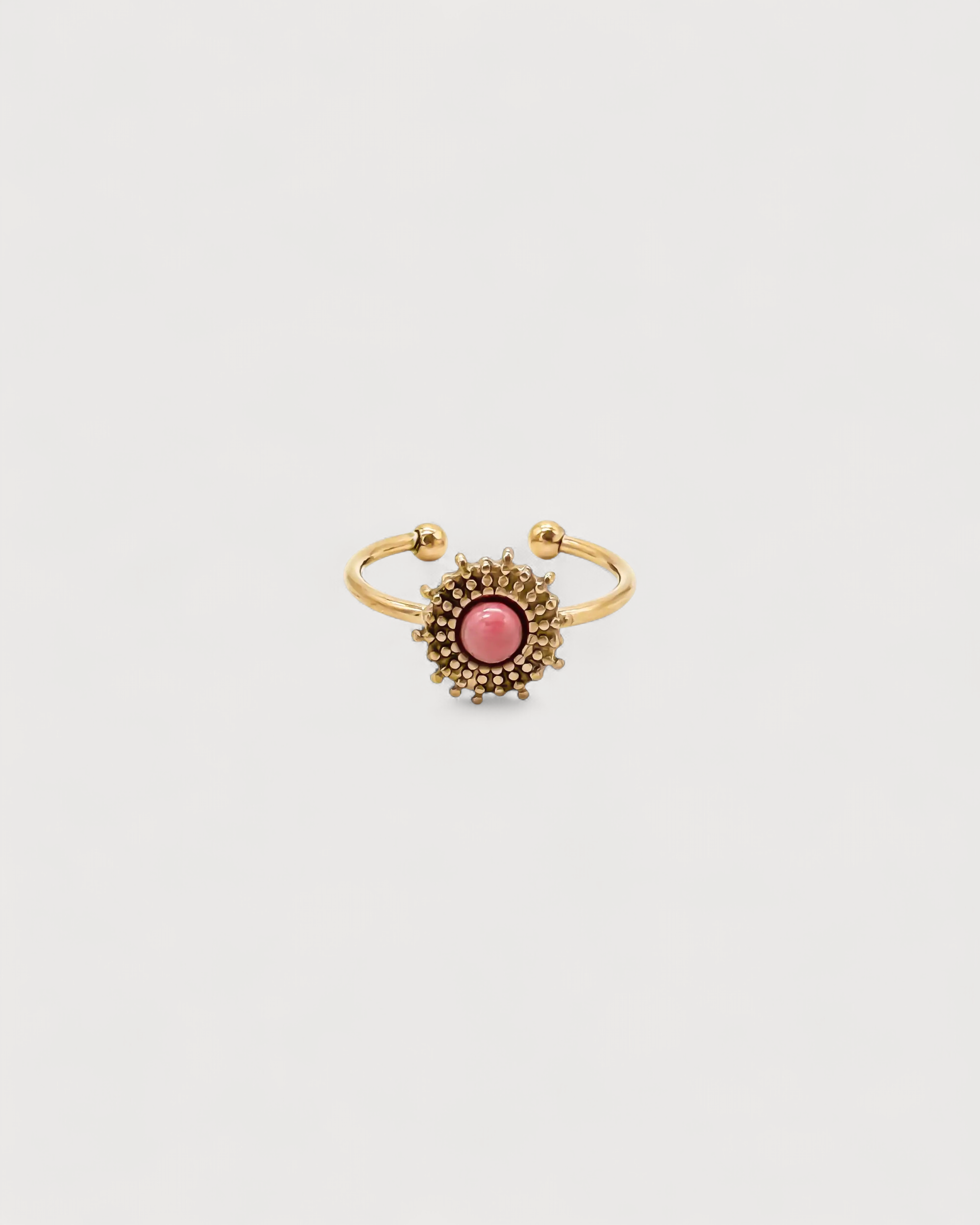 Alice - Ring - Naturstein - Edelstahl - Verstellbar