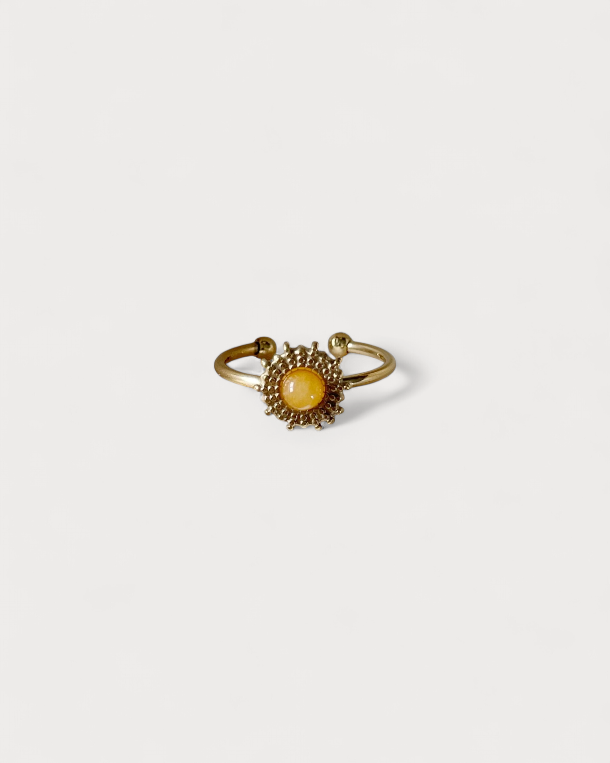 Alice - Ring - Naturstein - Edelstahl - Verstellbar