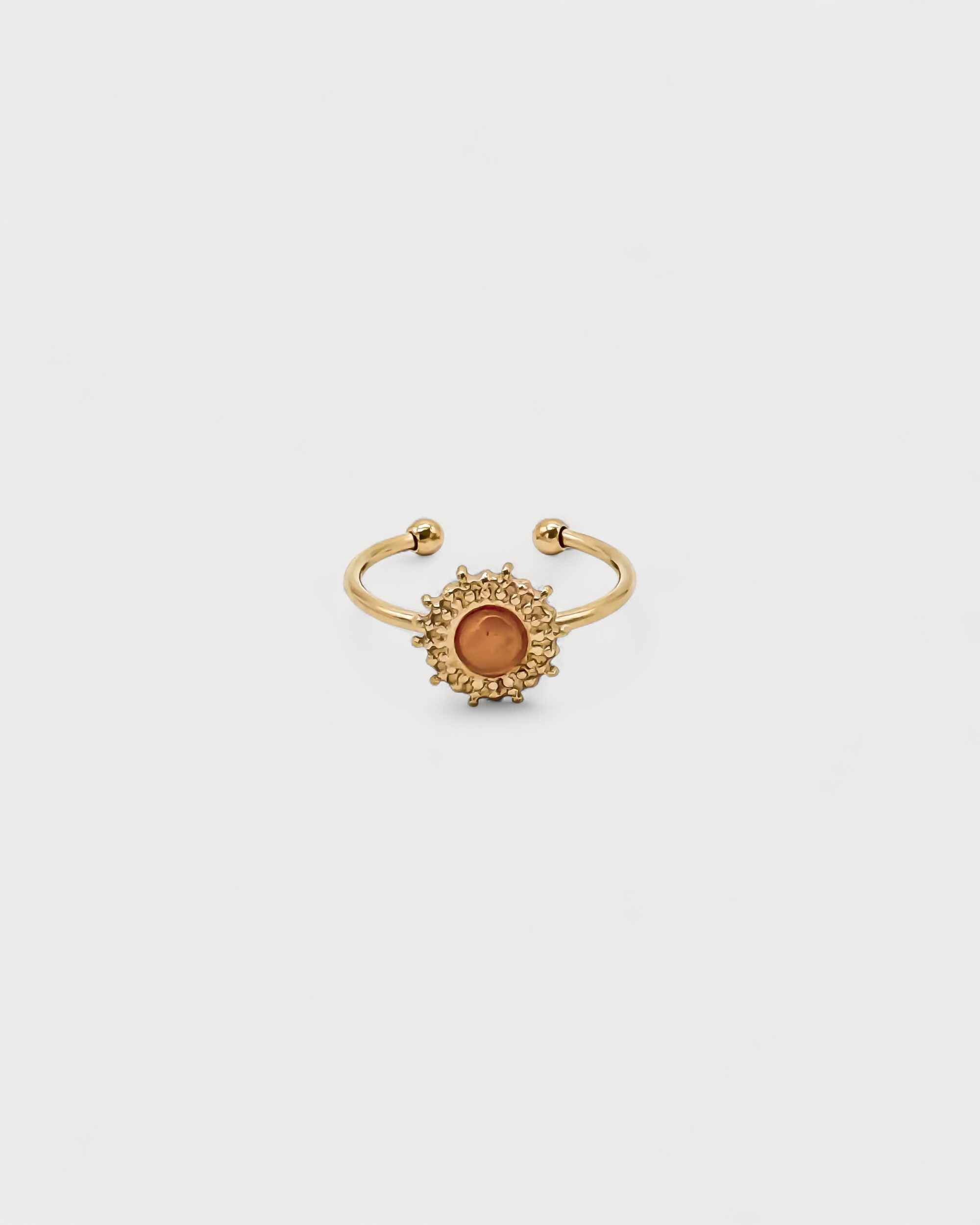 Alice - Ring - Naturstein - Edelstahl - Verstellbar
