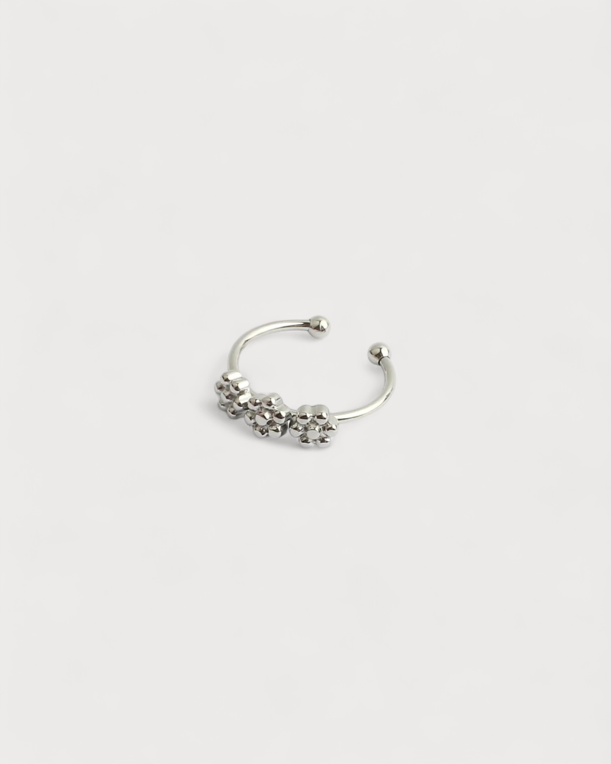 Trois Fleurs - Ring - Edelstahl - verstellbar