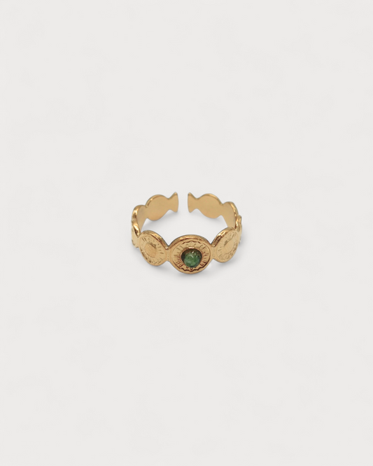 Mariana - Ring - Naturstein - Edelstahl - verstellbar