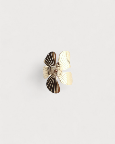 Wildblume - Ring - Edelstahl - verstellbar
