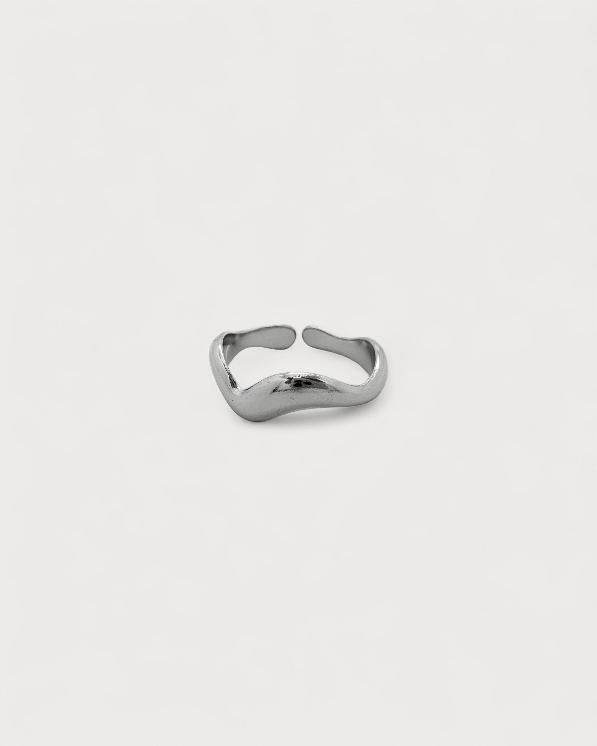 Waves - Ring - Edelstahl - Verstellbar