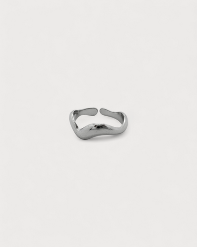 Waves - Ring - Edelstahl - Verstellbar
