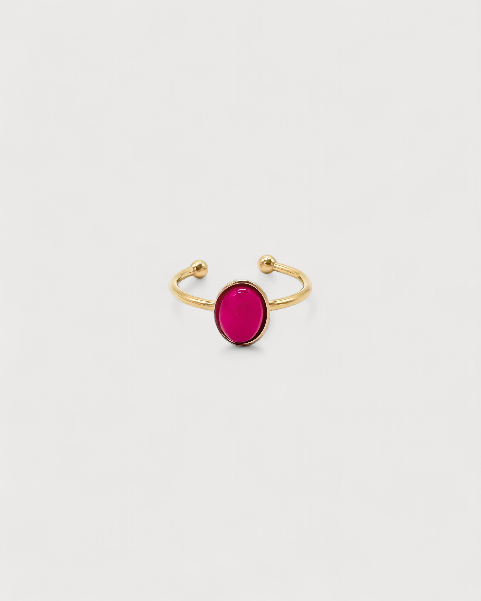 Vive - Ring - Naturstein - Edelstahl - verstellbar