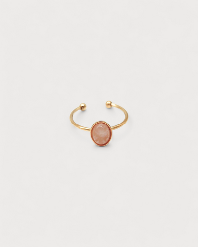 Vive - Ring - Naturstein - Edelstahl - verstellbar