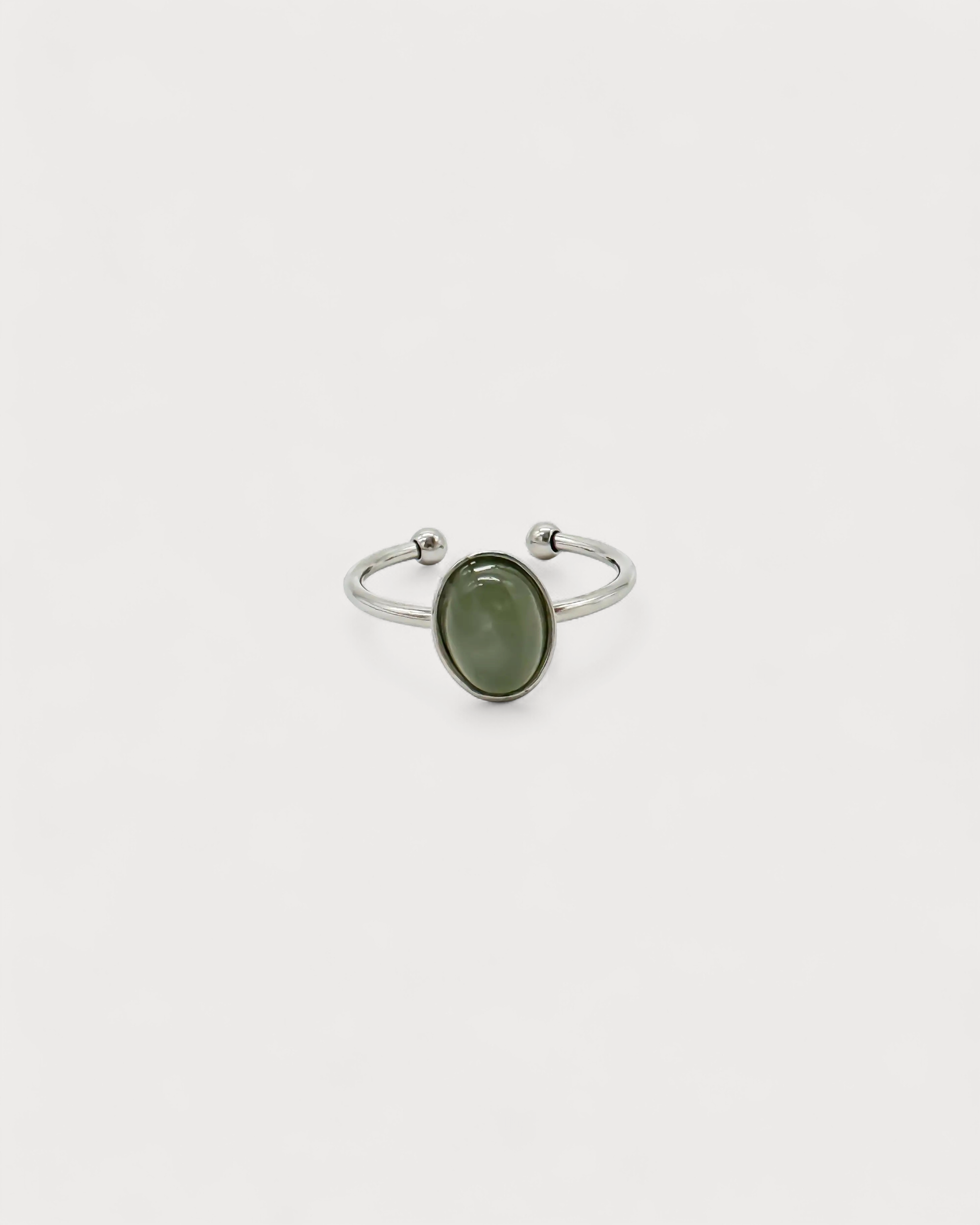 Vive - Ring - Naturstein - Edelstahl - verstellbar