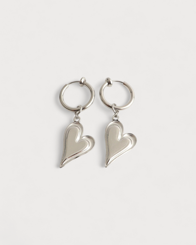 Heart  - Ohrringe - Clip-On - Edelstahl