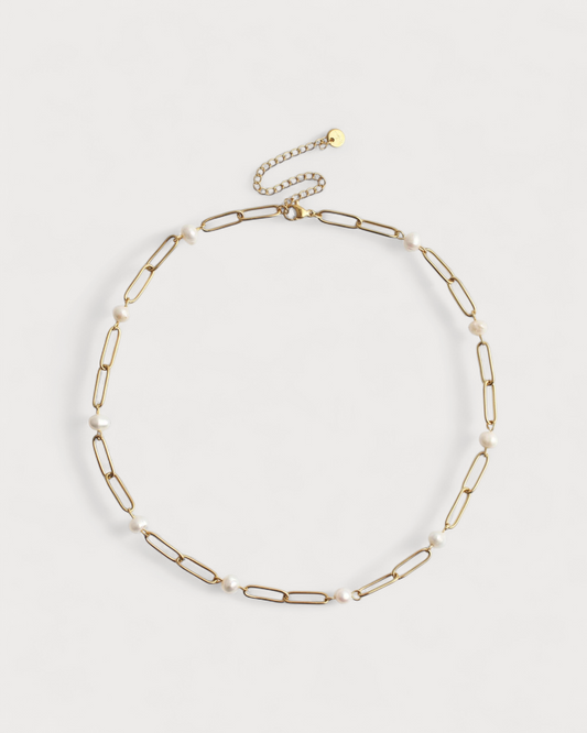 Pearly Chain  - Halskette - Edelstahl