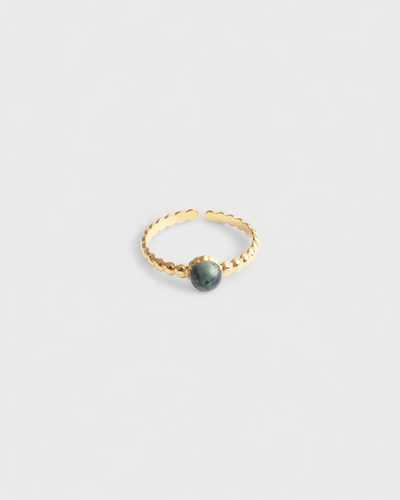 Nadine - Ring - Edelstahl - Verstellbar - Naturstein