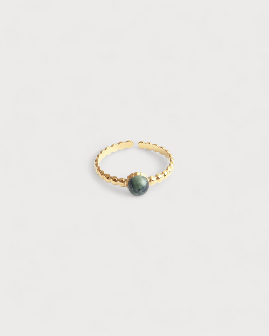 Nadine - Ring - Edelstahl - Verstellbar - Naturstein