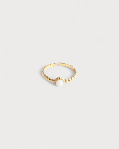 Nadine - Ring - Edelstahl - Verstellbar - Naturstein