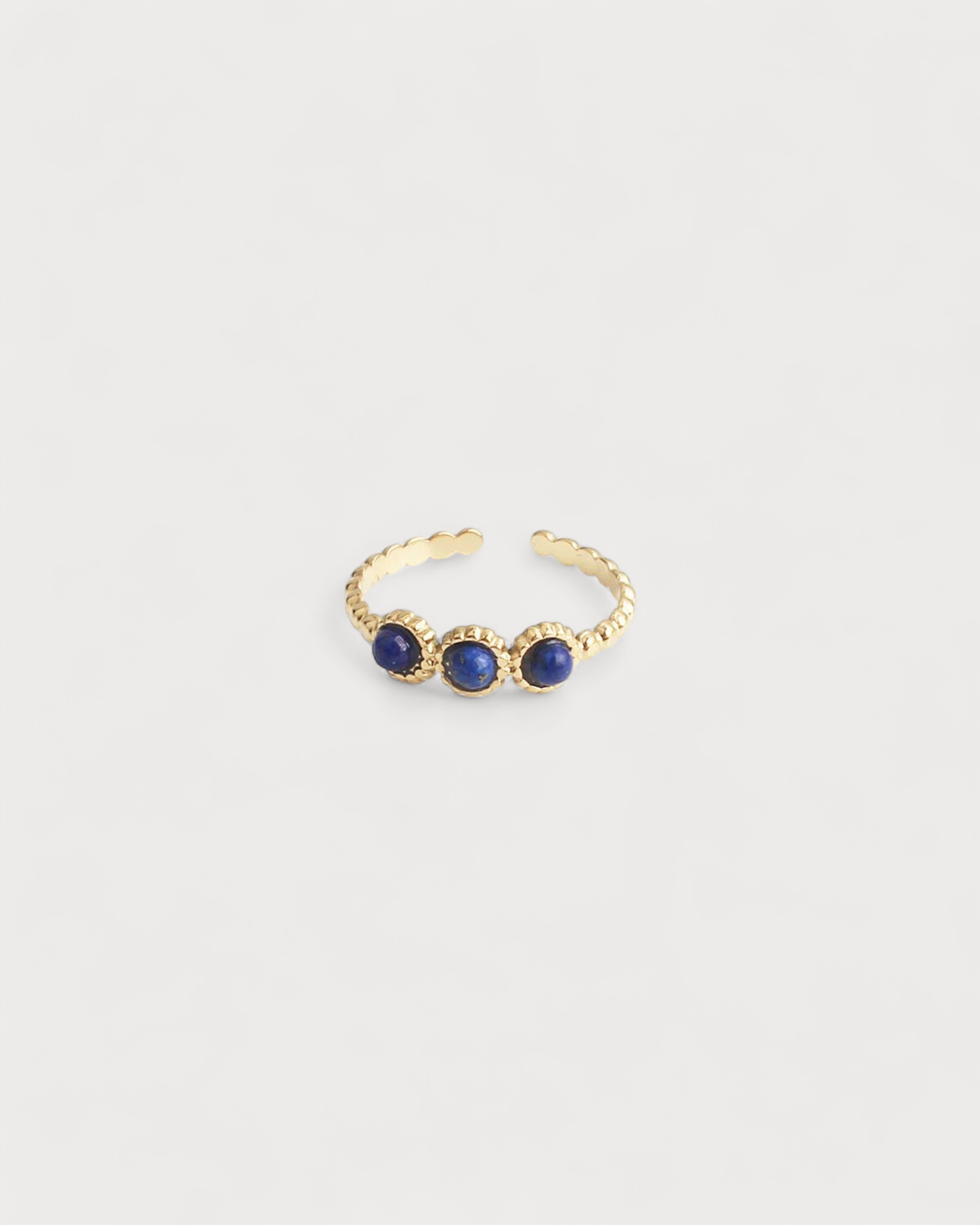 Demi - Ring - Naturstein - Edelstahl - Verstellbar