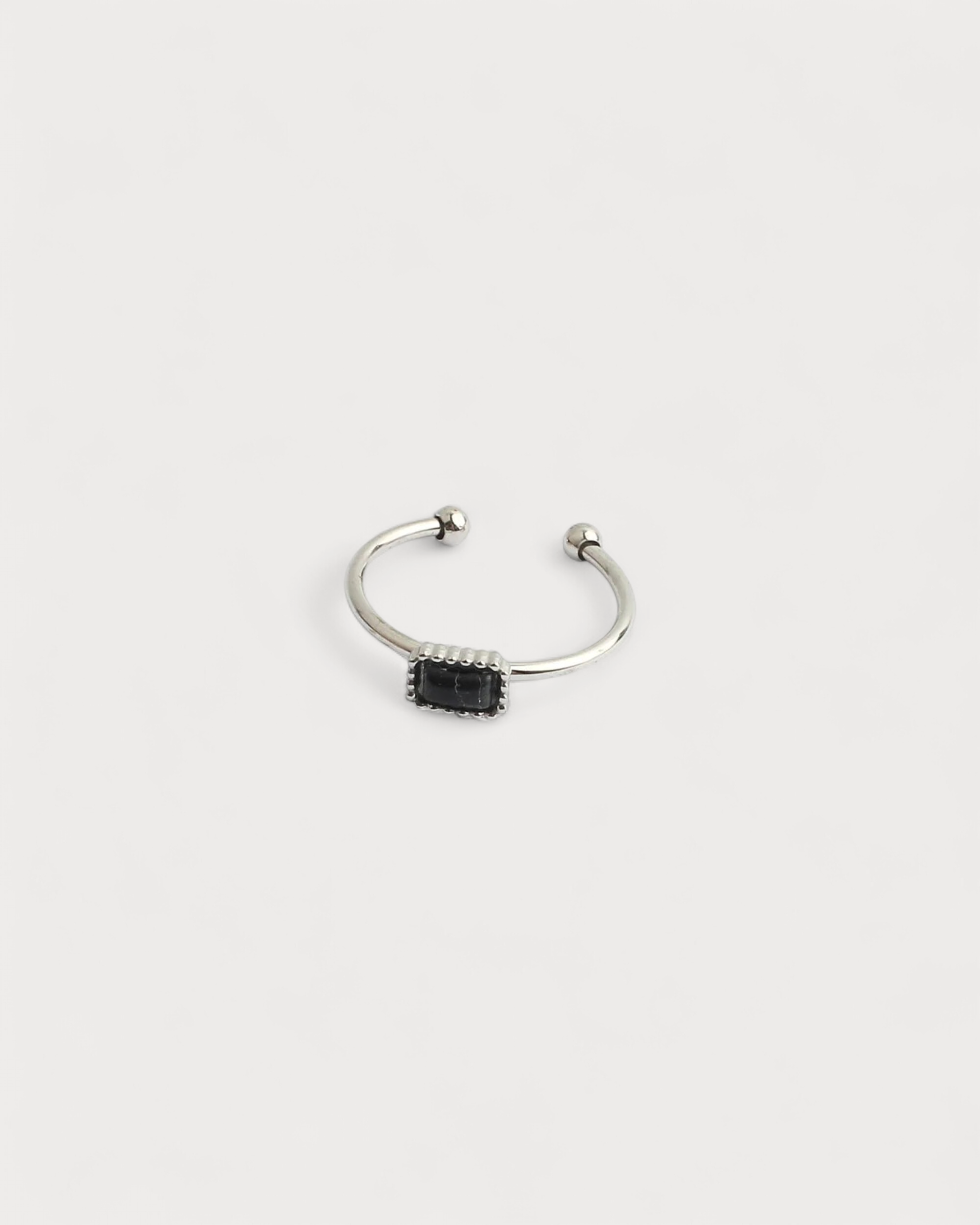 Karma - Ring - Naturstein - Edelstahl - Verstellbar