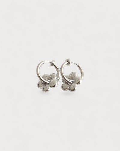 Flower - Ohrringe - Clip-On - Edelstahl